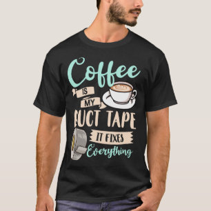 Camiseta Café Duct Fita Cafeína Mulheres Espresso