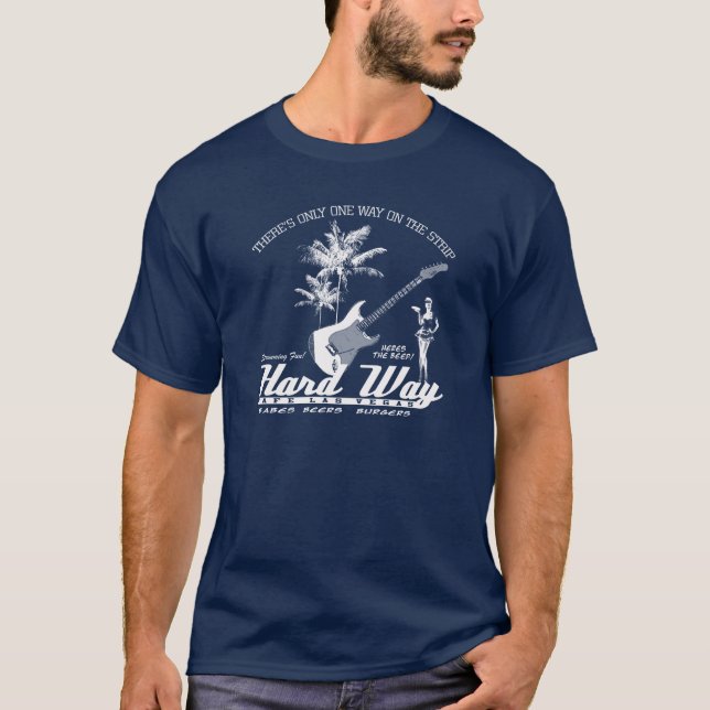 Camiseta café duro da maneira de vegas (Frente)