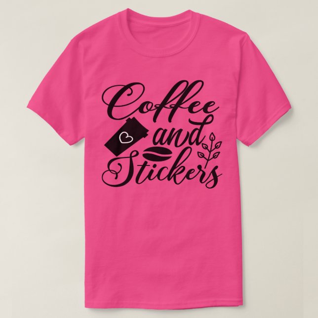 Camiseta café e adesivos (Frente do Design)