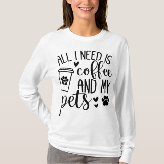 Camiseta Café e Animais de Companhia!