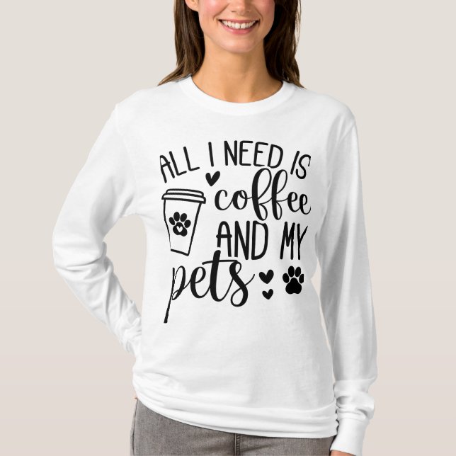 Camiseta Café e Animais de Companhia! (Frente)