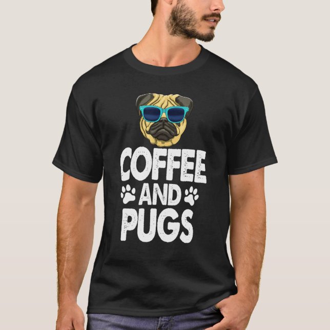 Camiseta Café E Aniversário Do Meu Pug (Frente)