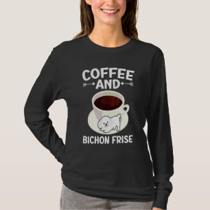 Camiseta Café E Bichon Frise Cabelo Crespo Puppy Cachorrinh