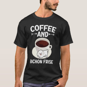 Camiseta Café E Bichon Frise De Cabelo Curvo