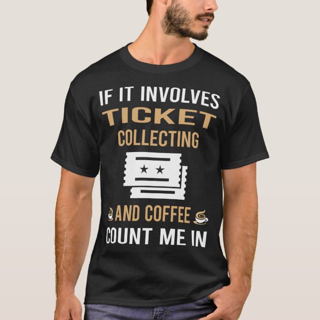 Camiseta Café E Bilhetes De Coleta De Ingressos (Frente)