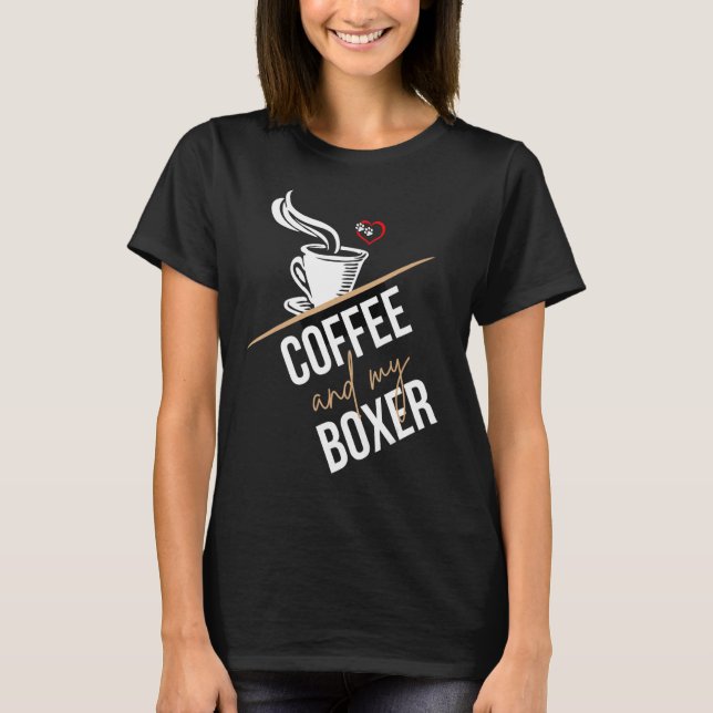 Camiseta Café e Boxer Caffeine Cachorro Mãe ou Pai (Frente)