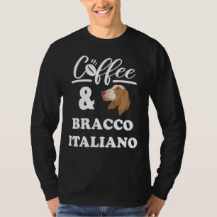 Camiseta Café E Bracco Italiano Café Cachorro Para Mulheres