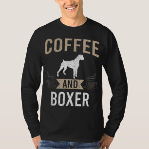 Camiseta Café e Cachorro-Boxer
