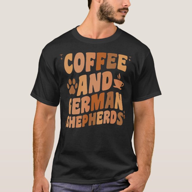 Camiseta Café E Cachorro German shepherd Pai De Cachorro SP (Frente)