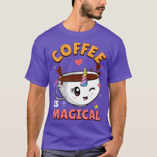 Camiseta Café É Café Mágico Unicórnio