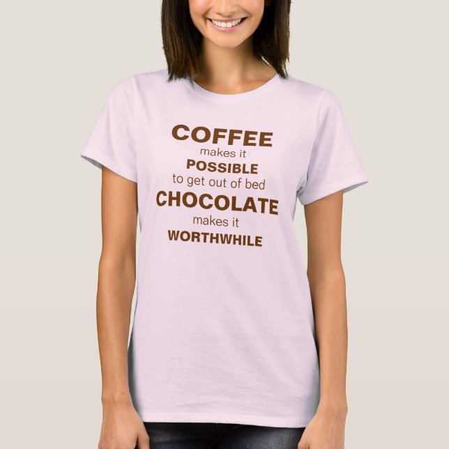Camiseta CAFÉ e chocolate (Frente)