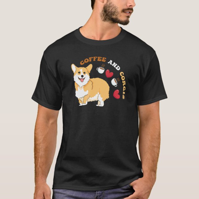 Camiseta Café E Corgis (Frente)