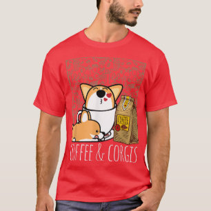 Camiseta Café e Corgis Pembroke Galsh Corgi Café