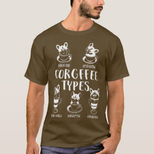 Camiseta Café E Corgis, Presentes Engraçados De Sobrinhos D