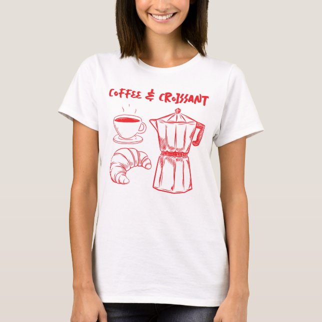 Camiseta Café e Croissant (Frente)