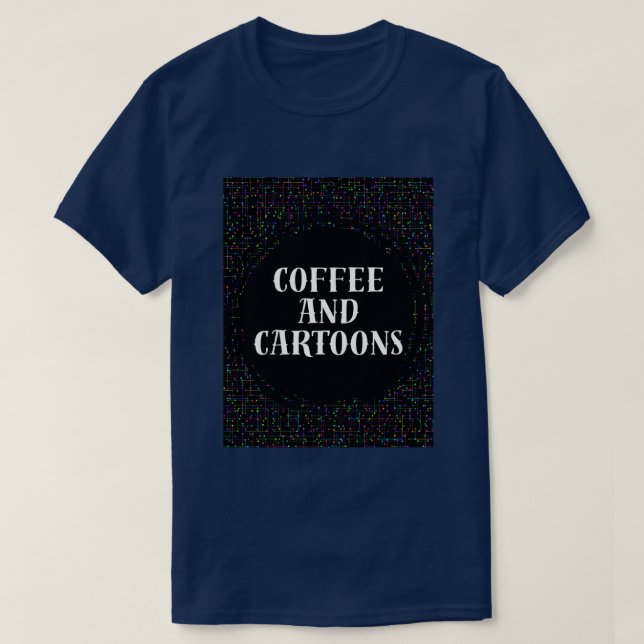 Camiseta Café e Desenhos Animados (Frente do Design)