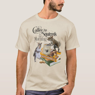 Camiseta Café e esquilos - Lover esquilo engraçado