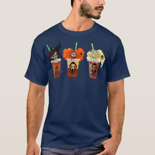 Camiseta Café E Filmes De Horror Assustam Café De Halloween