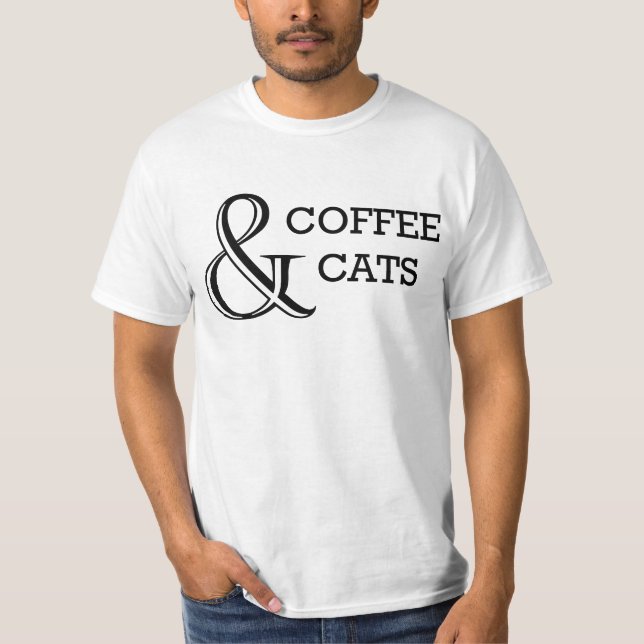 Camiseta Café e gatos (Frente)