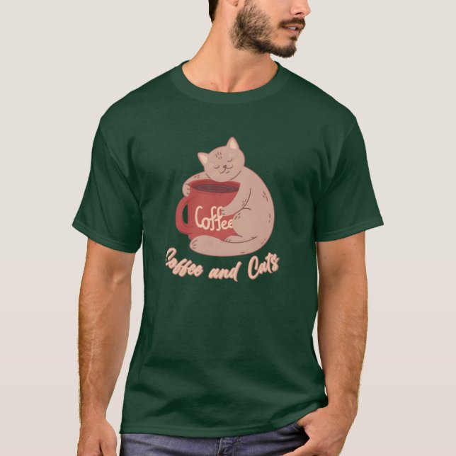 Camiseta Café e gatos Gato Mãe Gata Gatos Namorada (Frente)