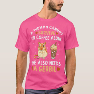 Camiseta Café E Gerbil Mãe Gerbil Lover Gerbilbi