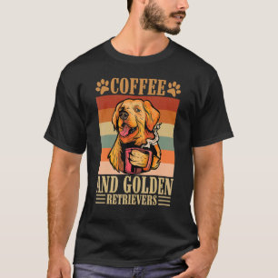 Camiseta Café E Golden Retrievers  Retriever Com Café