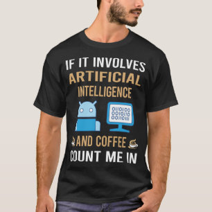 Camiseta Café E Inteligência Artificial AI