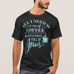 Camiseta Café E Jesus Cafeína Religiosos Cristão