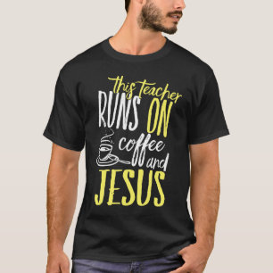 Camiseta Café E Jesus Eu Cristão Fiel Religioso Te
