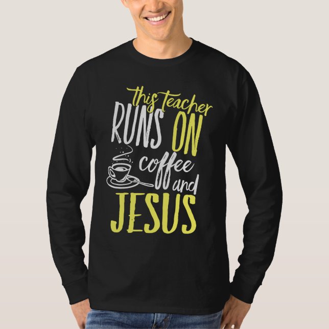Camiseta Café E Jesus Eu Fé Religiosa Cristã Te (Frente)