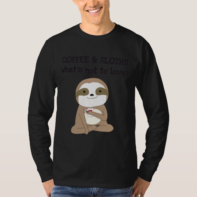 Camiseta Café E Lama De Animais Curiosos (Frente)