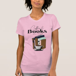 Camiseta Café e Livros é tudo o que preciso de Vintage