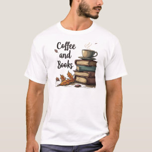 Camiseta Café e Livros - Emparelhamento perfeito
