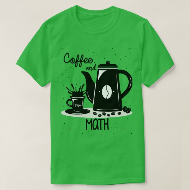 Camiseta Café e Matemática (Frente do Design)