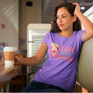 Camiseta Café É Meu Amor De Valentino Café Divertido