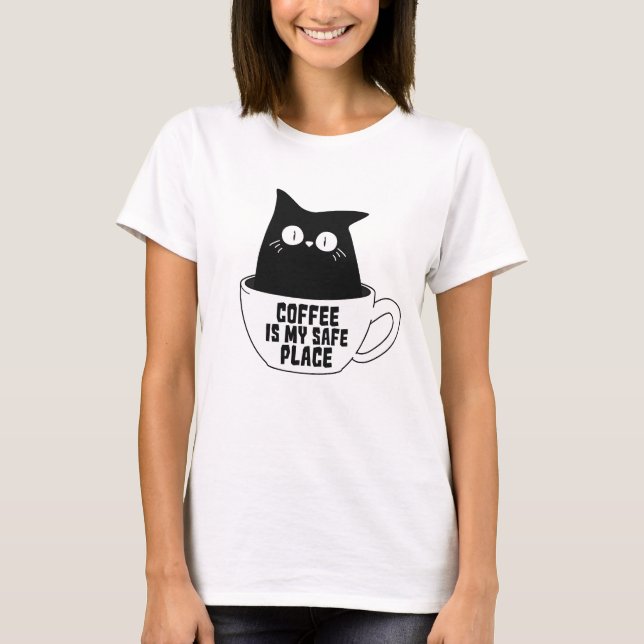 Camiseta Café É Meu Lugar Seguro (Frente)
