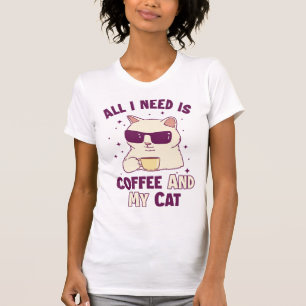 Camiseta Café e meu Pai de Gato Gato Gato Gato Amantes de G