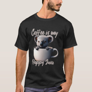 Camiseta Café É Meu Suco Feliz Coala
