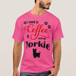Camiseta Café e Meu Yorkie