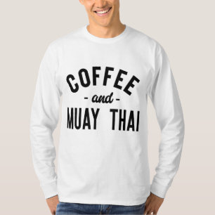 Camiseta Café E Muay Tailandês - Engraçada Luta Por Artes M