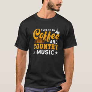 Camiseta Café E Música Country Para Ventiladores De Músi