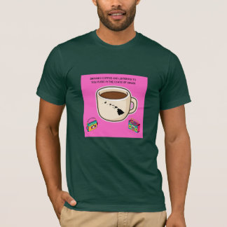 Camiseta Café e Música dos Anos 80 no Havaí