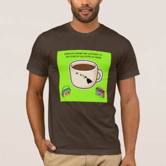Camiseta Café e Música dos Anos 80 no Havaí