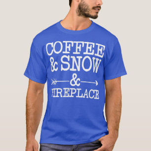 Camiseta Café e Neve e Lareira
