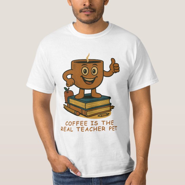 Camiseta Café é o verdadeiro professor de estimação - Engra (Frente)