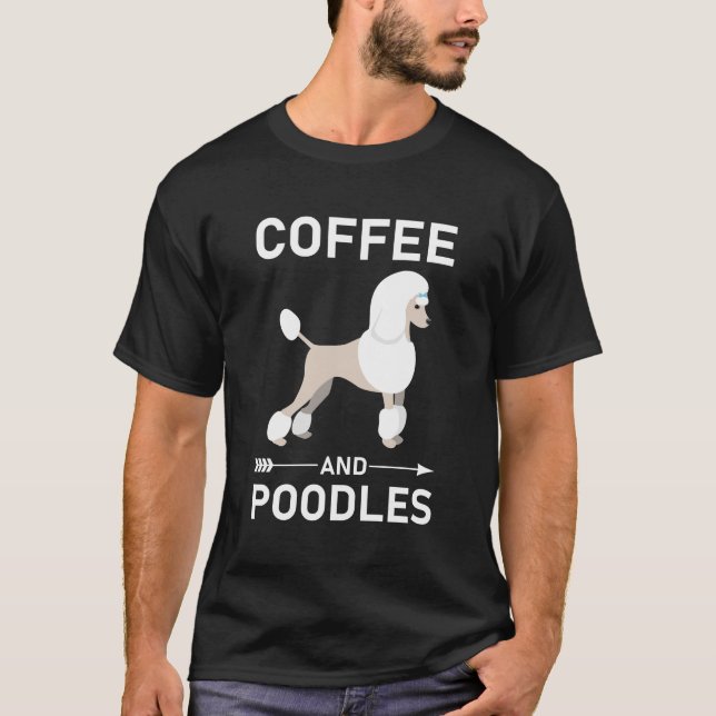 Camiseta Café E Poodles - Cão Poodle (Frente)