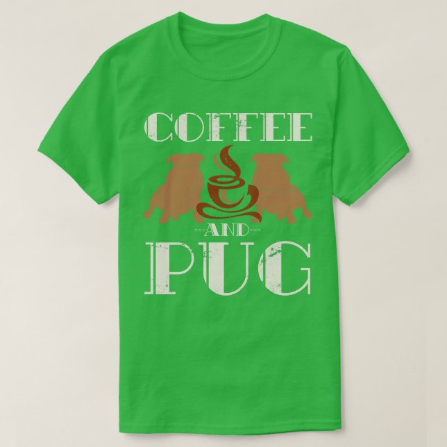 Camiseta Café E Pug (Frente do Design)