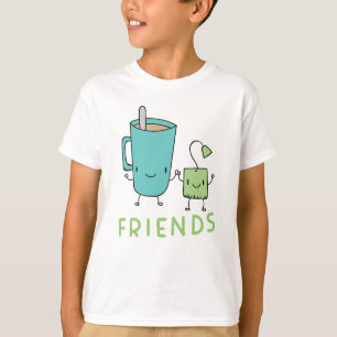 Camiseta Café e Saco de Chá Melhor Amigo