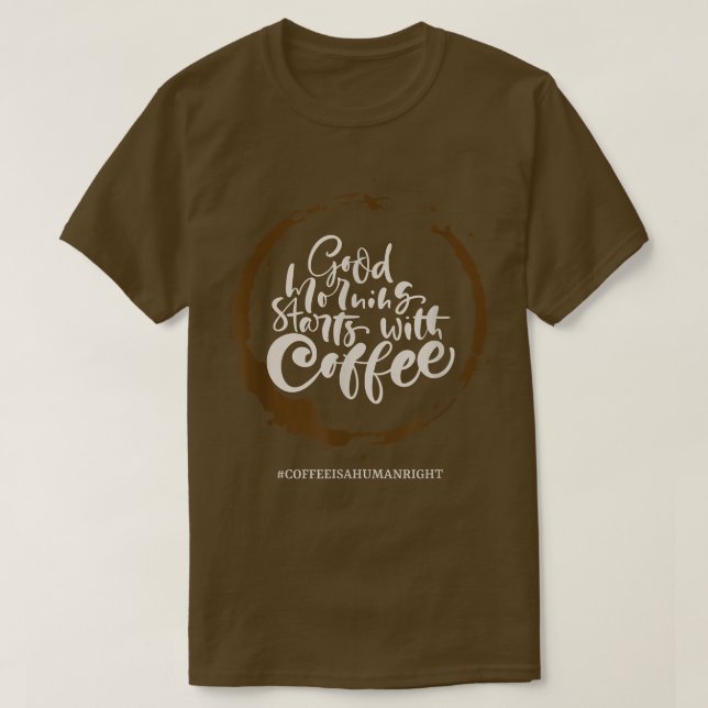 Camiseta Café É Sarcástico Direito Humano Talvez59 (Frente do Design)