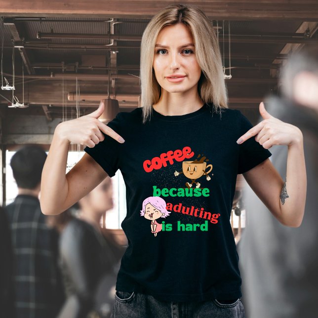 Camiseta Café e T-shirt adulta (Criador carregado)